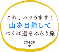 これ、ハマります！ 山を目指してつくば道をぶらり旅